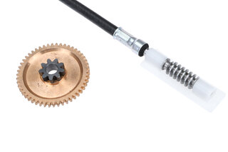 Shaft Cable with Gear - for Cabriolet Top - Left  993 96-98