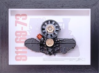 Wiesner Classic Porsche 911 Engine Cutaway 1969-73 MFI | 1:4 Scale Model | Framed Display