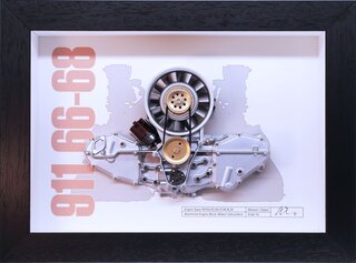 Wiesner Classic Porsche 911 Engine Cutaway 1966-68 SWB | 1:4 Scale Model | Framed Display