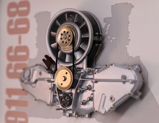 Wiesner Classic Porsche 911 Engine Cutaway 1966-68 SWB | 1:4 Scale Model | Framed Display