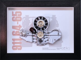 Wiesner Classic Porsche 911 Engine Cutaway 1964-65 SWB | 1:4 Scale Model with Solex | Framed Display