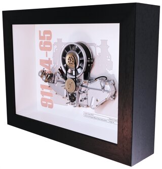 Wiesner Classic Porsche 911 Engine Cutaway 1964-65 SWB | 1:4 Scale Model with Solex | Framed Display
