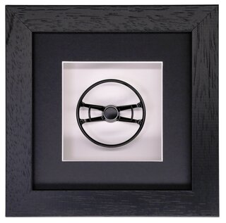 Wiesner Classic Porsche 911/912 Butterfly Steering Wheel 1967-69 | 1:4 Scale Model | Framed Display