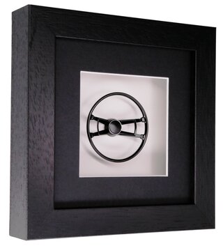 Wiesner Classic Porsche 911/912 Butterfly Steering Wheel 1967-69 | 1:4 Scale Model | Framed Display