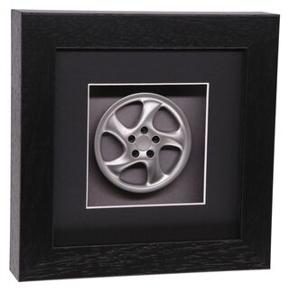 Wiesner Classic Porsche 993 Turbo Twist Wheel | 1:8 Scale Model | Framed Display