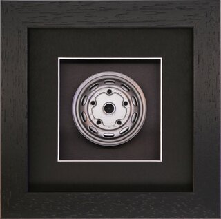Wiesner Classic Porsche 356 A / 550 Steel Wheel without Hubcap | 1:8 Scale Model | Framed Display
