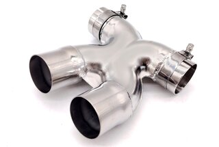 Sport X Pipe for Dual Exhaust Tips 987.1 / 987.2 / 981 Boxster + Cayman - Ø 2 x 63.5 mm
