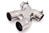 Sport X Pipe for Dual Exhaust Tips 987.1 / 987.2 / 981 Boxster + Cayman - Ø 2 x 63.5 mm