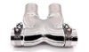 Sport X Pipe for Dual Exhaust Tips 987.1 / 987.2 / 981 Boxster + Cayman - Ø 2 x 63.5 mm