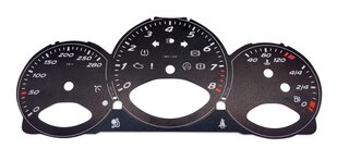 Jeu fonds de compteurs noirs 987/Cayman Km/h bte manuelle 280 km/h