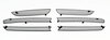 Front Bumper Grill set outside 991.1 C2S  with parking sensors - Black