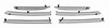 Front Bumper Grill set outside 991.1 C2S  with parking sensors - Black