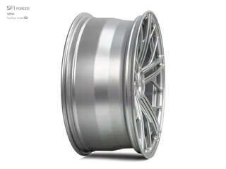Jante 9,5x21 ET40 alu forgé SF1 à fixation centrale, argent brillant