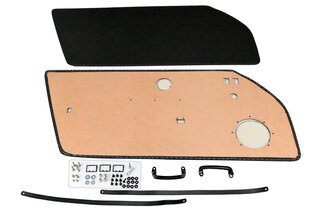 Türverkleidungssatz 911/ 912 1969-73  "73RS Leichtbau"  Leder - Türschlaufe Leder schwarz