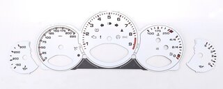 Zifferblattsatz weiß 997 GT3 / RS Schalter MPH mit orangener Strichelung und Logo - US Ausführung