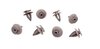Jeu de 8 clips gris pour fixation habillage de porte