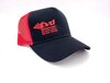 FVD Cap Schwarz/ Netz Rot - Stickung Rot , Logo vorne