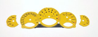 FVD Brombacher Instrument Face Set 997.2 GT3 / GT3 RS - Speed Yellow - Manual - MPH - With Logo