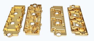 Ventildeckel-Satz 964 - Alu - gefräst - (4 Stck) inkl. Zubehör - Gold - 40 Jahre Jubiläum Edition