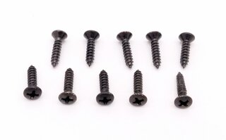 Jeu de vis à tête fraisée B3,5x16mm (10 pièces noires)