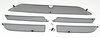 Front Bumper Grill set 992 Sport design package Black - for vehicles incl. front camera