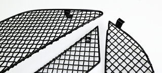 Front Bumper Grill set 992 Sport design package Black - for vehicles incl. front camera