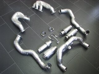 Race-Powerkit, colecteurs 50/70, tubes intermédiaire, Xpipe/sans tube-silencieux - 982 Cayman GT4 RS