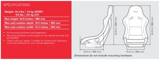 Recaro Pole Position ABE - Schwarz mit Roten Nähten - Breiter wie FIA Version