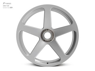 Jante aluminium forgé 9,5x21 ET40 JP Forged C à fixation centrale, argent mat