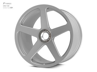 Jante aluminium forgé 9,5x21 ET40 JP Forged C à fixation centrale, argent mat