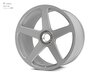 Jante aluminium forgé 9,5x21 ET40 JP Forged C à fixation centrale, argent mat