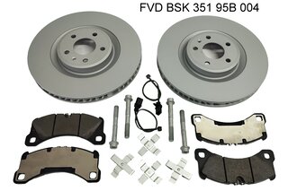 Macan S Brake service kit- FRONT (18" - with discs, silver caliper )