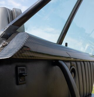 Baguettes de portes G+D carbone design - véhicules avec rétroviseurs électriques 911 74-89 coupé