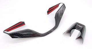 Porsche 992.1 & 9J1 Taycan Steering Wheel Spoke Trim | Polished Carbon Fiber