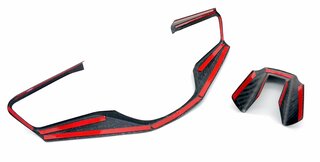 Porsche 992.1 & 9J1 Taycan Steering Wheel Spoke Trim | Polished Carbon Fiber