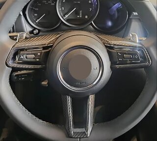 Porsche 992.1 & 9J1 Taycan Steering Wheel Spoke Trim | Polished Carbon Fiber