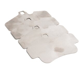 Jeu embases titane sous plaquettes de refroidiss. frein AV-4 pièces-996/997.1 C2+4/987.1/987.2 S