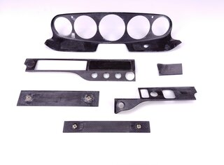 Carbon Dash Set 964 / 993 - Left Hand Drive - Carbon Overlay - Cars With AB - No Radio Cut Out