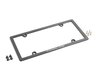 License Plate Frame - Carbon Fiber - Lettering Silver - US Version Universal