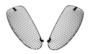 Jeu de grilles 718/ 982 Boxster/ Cayman / S/ GTS - grille latér.- noir