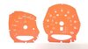 Jeu fonds de compteurs orange RAL 2004 - 718 GT4 PDK - Km/h - avec logo