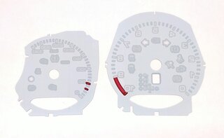 Jeu fonds de compteurs orange RAL 2004 - 718 GT4 PDK - Km/h - avec logo