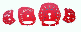 Instrument Face Set 991.2 GT3 - Guards Red - Manual - MPH - Orange Tickmarks - With Logo - OE-Design