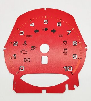 Instrument Face Set 991.2 GT3 - Guards Red - Manual - MPH - Orange Tickmarks - With Logo - OE-Design