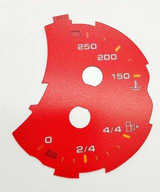 Instrument Face Set 991.2 GT3 - Guards Red - Manual - MPH - Orange Tickmarks - With Logo - OE-Design