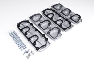 Jeu cache-culbuteurs 993 turbo alu usiné (4 pces) inclus joints et visserie
