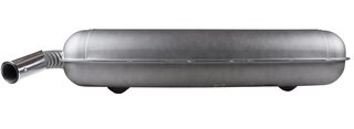 Steel Muffler with polished Ø57 mm wrinkled chromed flat tail pipe 911/ 901 1966-67