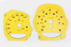 Instrument Face Set 718 Cayman - Racing Yellow - Manual - 175 MPH