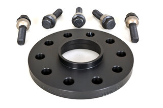 Elargisseur 15mm, alu anodisé noir (1 pièce) avec vis de roue
