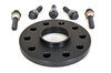 Elargisseur 15mm, alu anodisé noir (1 pièce) avec vis de roue